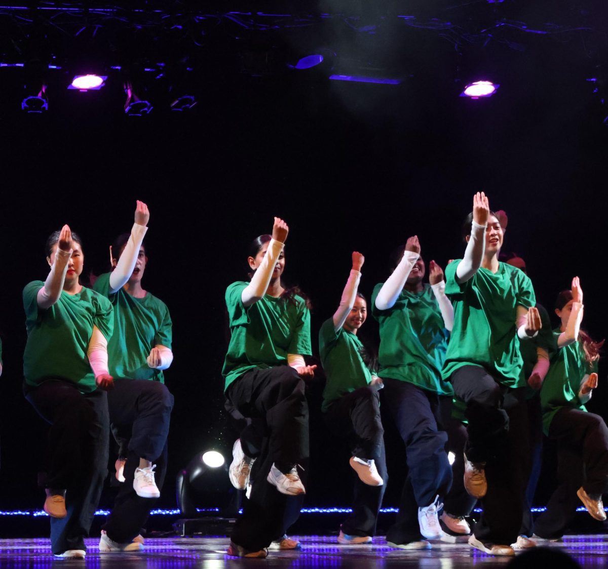Warrior Pride dancers hype up the audience with their high energy performance. The dancers worked hard to showcase their incredible talent.