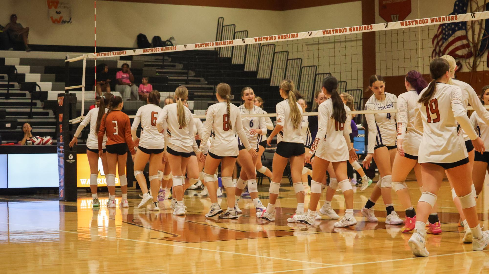JV Orange Volleyball Slips Through to Take Win Against Cedar Ridge 2-1