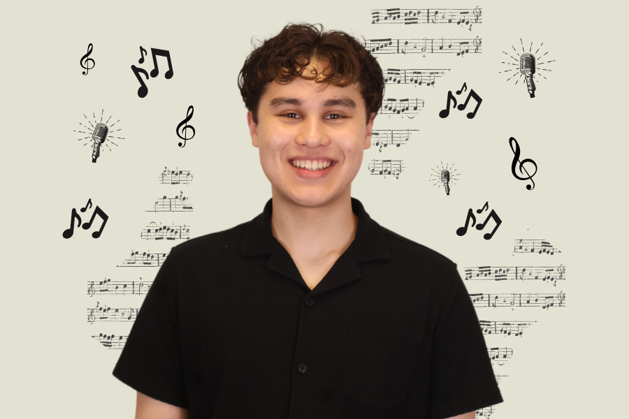 Jonathan Simon '25 leads the choir with pride and passion, and takes on his final year at Westwood high school. 